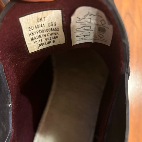 🆕 Joules Wellibob Blue Polka Dot Rain Boots Size 9 NWT - Picture 10 of 10